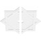 Ekena Millwork Axel Architectural Grde PVC Contemporary Ceiling Medallion, Two Piece, 32"OD x 3"ID x 17 3/4"C x 1"P CMP32AL2-03000 - alternate 4